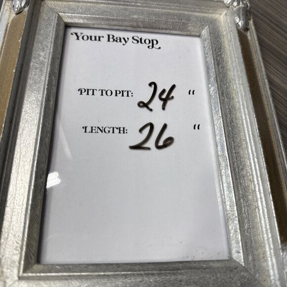 Quacker Factory Women's Top XL Solid Blue Stone Embellished V Neck 3/4 Sleeves - Picture 8 of 9